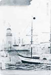Uma das embarcações a vapor de Yataro, a Tokyo-maru